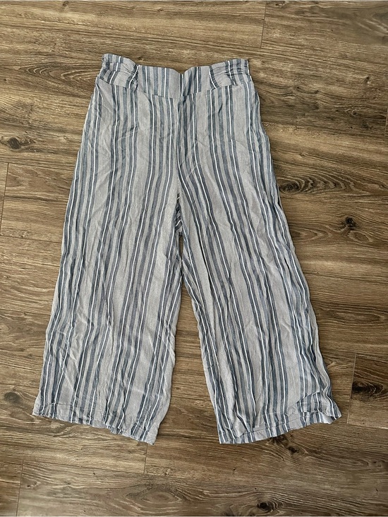 American Eagle Outfitters Pants - American Eagle Striped Wide-Leg Pants - Blue & White